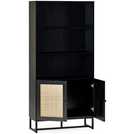Julian Bowen Padstow tall bookcase in black, UK version