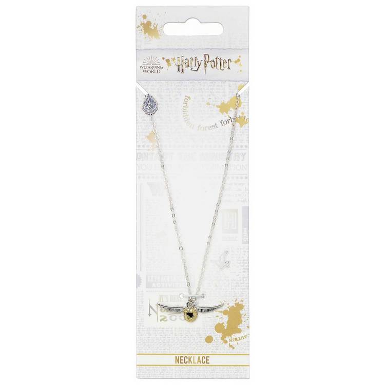 Harry Potter two-tone golden snitch pendant necklace with 45cm chain, UK version