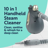 Beldray 10-in-1 handheld steam cleaner accessories, UK version
