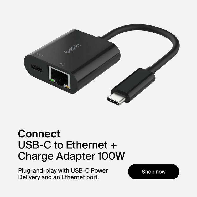 Belkin USB-C to Gigabit Ethernet Adapter charger adapter, UK version