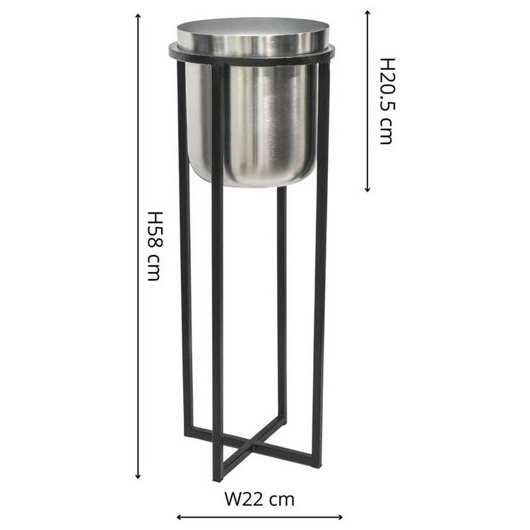 Ivyline Calla Planter Stand silver 58cm, UK version