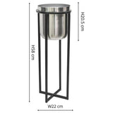 Ivyline Calla Planter Stand silver 58cm, UK version