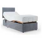 Mibed memory single adjustable bed with grey memory foam mattress, imported from the UK