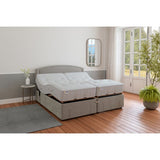 Mibed Superking adjustable bed with storage drawers in grey, imported from the UK