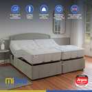 Mibed Superking adjustable bed with storage drawers in grey, imported from the UK