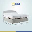 Mibed Superking adjustable bed with storage drawers in grey, imported from the UK