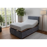 Mibed Memory Adjustable Bed with Mattress Grey SmallDouble, imported from the UK