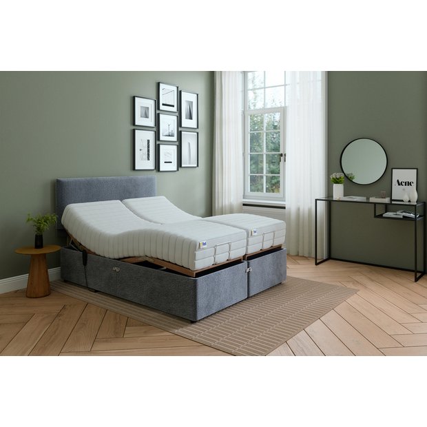 Mibed Memory Adjustable Bed Grey 150x200cm imported from the UK