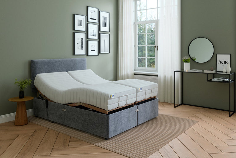 Mibed Memory Adjustable Bed Grey 150x200cm imported from the UK