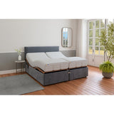 Mibed Memory Superking Adjustable Bed with Mattress in Grey, imported from the UK