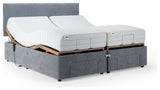 Mibed Memory Superking Adjustable Bed with Mattress in Grey, imported from the UK