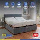Mibed Memory Superking Adjustable Bed with Mattress in Grey, imported from the UK