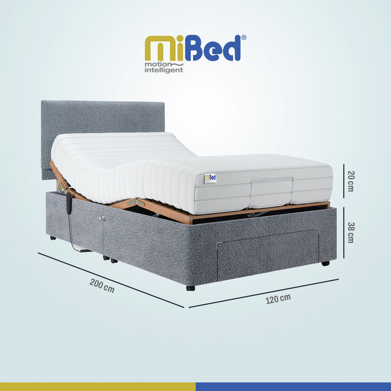 Mibed Small Double Adjustable Bed with Mattress, imported from the UK