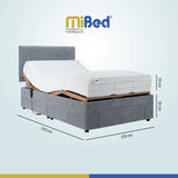 Mibed Small Double Adjustable Bed with Mattress, imported from the UK