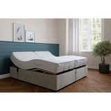 Mibed superking adjustable bed and mattress set in grey, imported from the UK