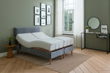 Mibed Adjustable Bed with Mattress Grey Kingsize, imported from the UK