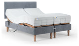 Mibed Adjustable Bed with Mattress Grey Kingsize, imported from the UK