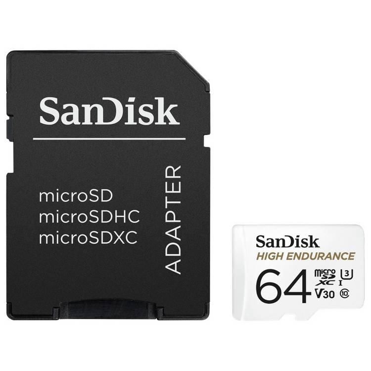 SanDisk microSD High Endurance 100MBs 64GB, imported from the UK
