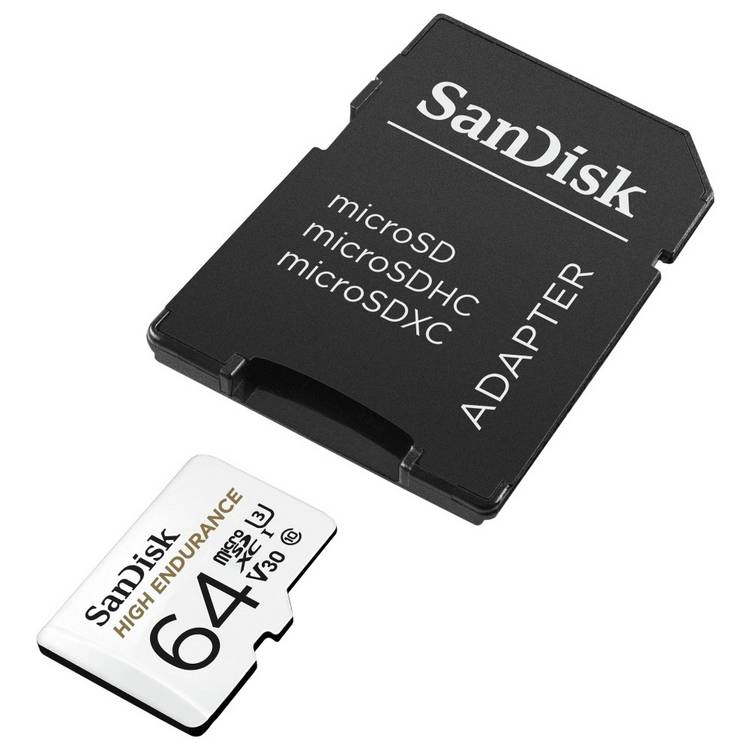 SanDisk microSD High Endurance 100MBs 64GB, imported from the UK