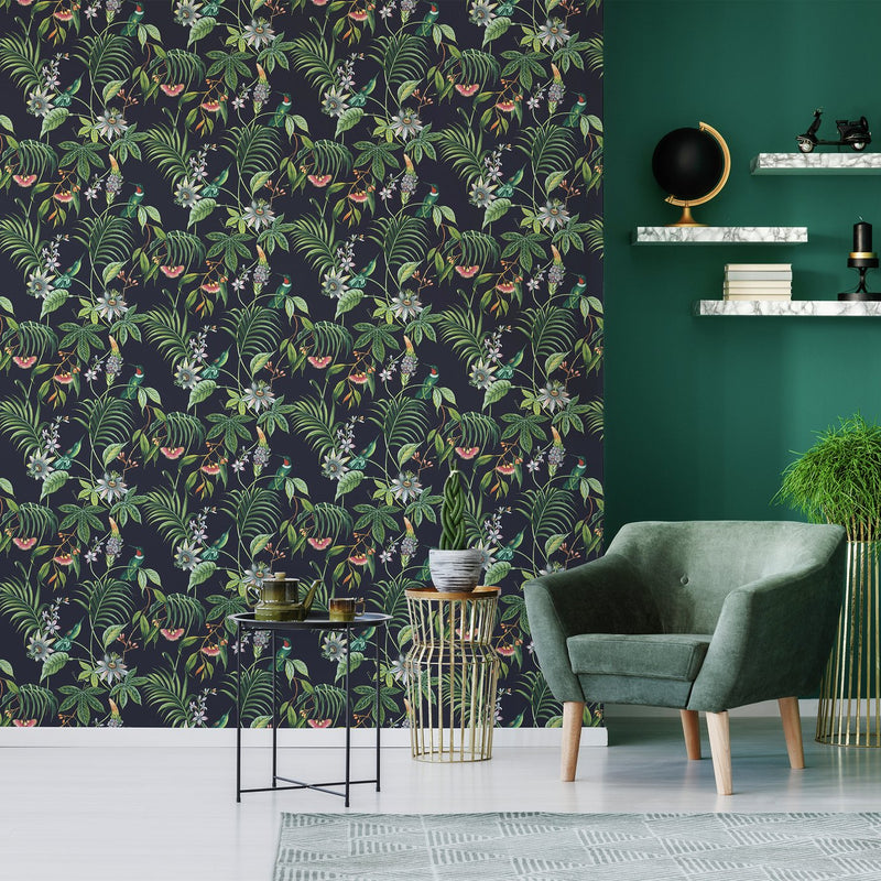 Superfresco Easy Adilah Dark Wallpaper Roll 10m x 52cm (British brand)