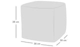rucomfy slate grey bean bag cube 38cm, imported from the UK