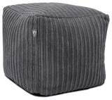 rucomfy slate grey bean bag cube 38cm, imported from the UK