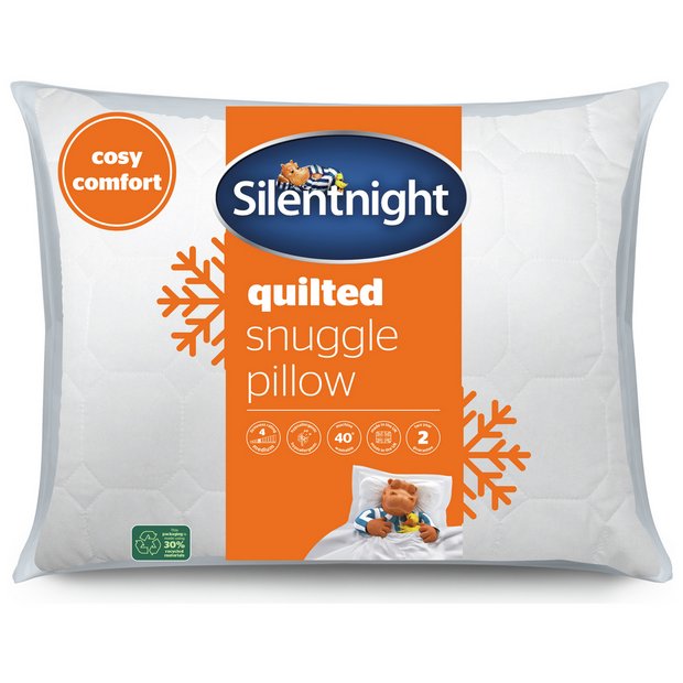 Silentnight Quilted Snuggle Hollowfibre Soft Pillow L76 x W48cm (British brand)