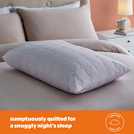 Silentnight Quilted Snuggle Hollowfibre Soft Pillow L76 x W48cm (British brand)