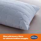 Silentnight Quilted Snuggle Hollowfibre Soft Pillow L76 x W48cm (British brand)
