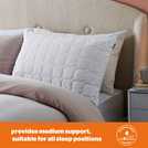 Silentnight Quilted Snuggle Hollowfibre Soft Pillow L76 x W48cm (British brand)