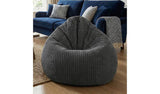 rucomfy Jumbo Cord Slouchbag Bean Bag - Slate Grey