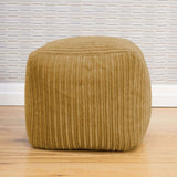 rucomfy Jumbo Cord Cube Bean Bag Mustard 38cm, imported from the UK