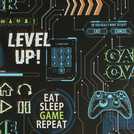Fresco Game Over Black wallpaper 52cm x 10m roll - British product
