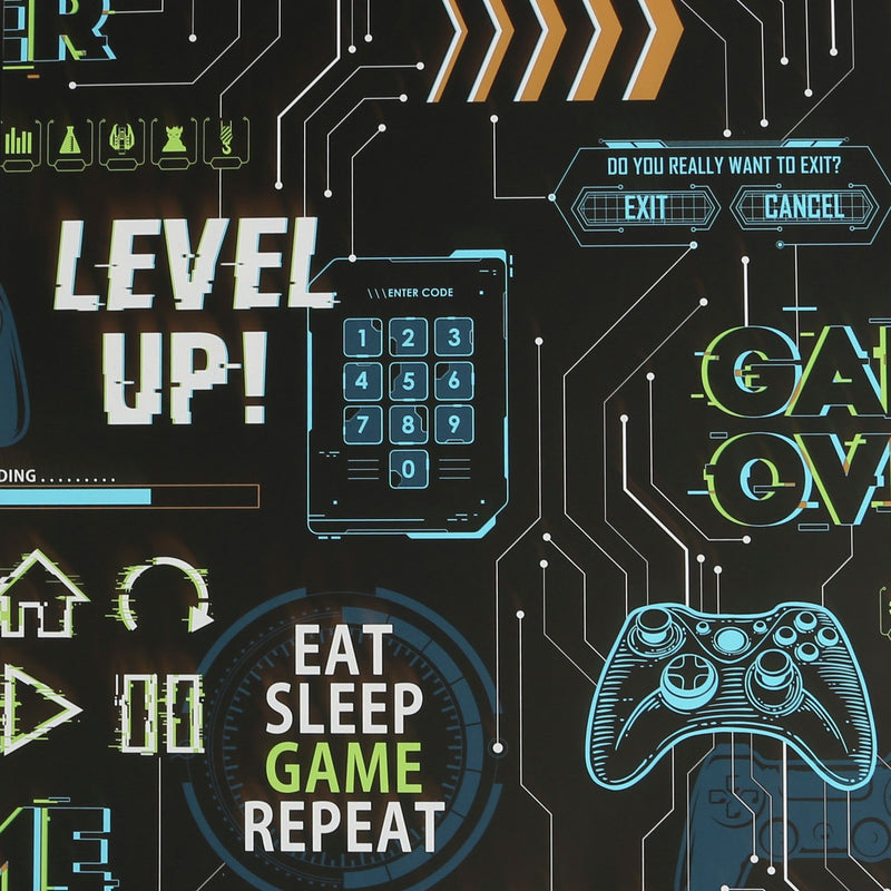 Fresco Game Over Black wallpaper 52cm x 10m roll - British product