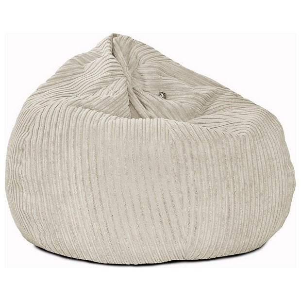 Rucomfy bean bag in Light Grey, 110x80x80cm, imported from the UK
