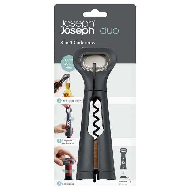 Joseph Joseph Duo 3 in 1 corkscrew black - British product