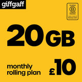 giffgaff 20GB Pay As You Go SIM card, UK version