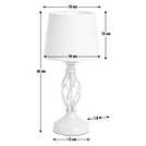 Argos Home Twist cream table lamp 42cm - British product