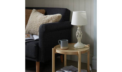 Argos Argos Home Twist Cream Metal Table Lamp 42cm- Buy online at McGrocer