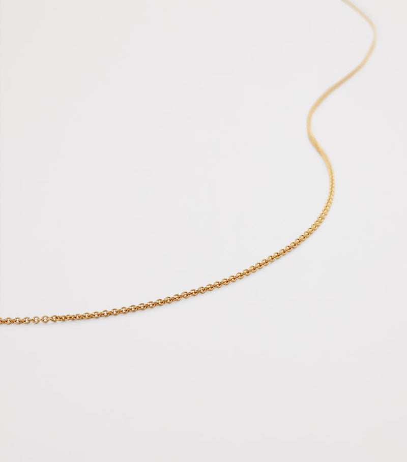 Monica Vinader gold vermeil fine chain necklace 43cm (British brand)