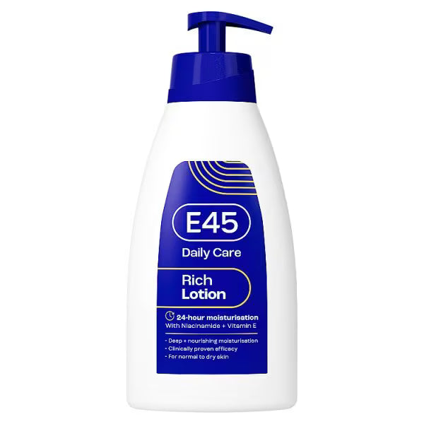 E45 Rich 24h Lotion with pump 400ml - British product