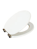 Showerdrape white Norfolk soft close wooden toilet seat - British product
