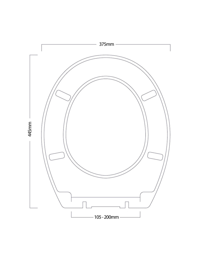 Showerdrape white Norfolk soft close wooden toilet seat - British product