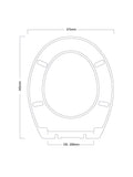 Showerdrape white Norfolk soft close wooden toilet seat - British product