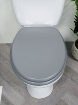 Next Showerdrape Grey Oxford Wooden Toilet Seat- Buy online at McGrocer