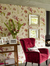 Next Laura Ashley Cranberry Gosford Wallpaper 10m- Buy online at McGrocer
