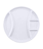 SWISSMAR ceramic fondue plates set of 4 with divided sections 26cm (British brand)