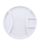 SWISSMAR ceramic fondue plates set of 4 with divided sections 26cm (British brand)