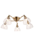 Gallery Home antique brass Pierre 5 bulb ceiling light, UK version