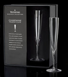 Waterford Elegance champagne trumpet flutes set of 2, imported from the UK